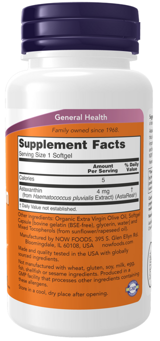 Astaxanthin 4mg - 90 Softgels (Now Foods)