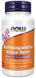 Ashwagandha Stress Relief - 60 Veg Capsules (Now Foods)