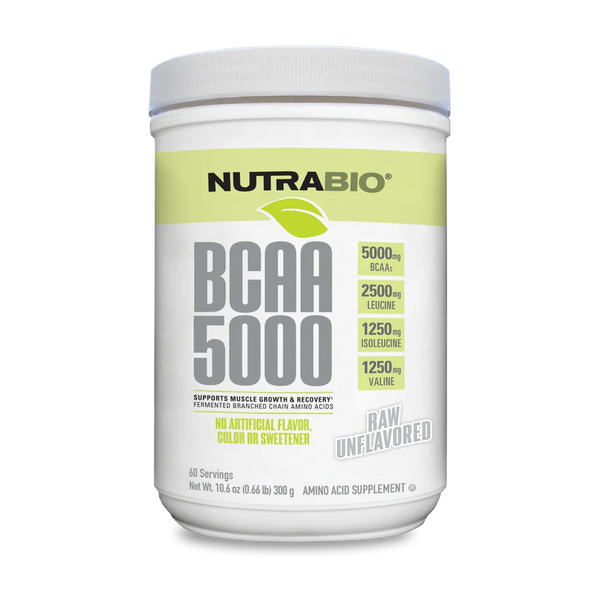 BCAA 5000 Natural - Unflavored - 0.66 LB (NutraBio)