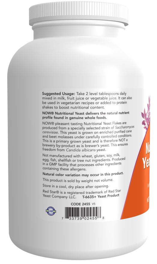 Nutritional Yeast Flakes - 10 OZ (NOW Foods)