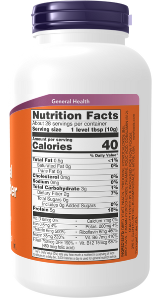 Nutritional Yeast Powder - 10 OZ (Now Foods)