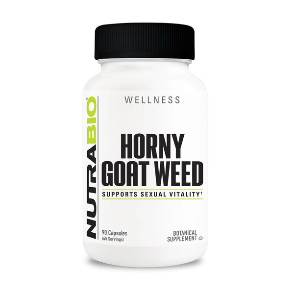 Horny Goat Weed (500mg) - 90 Vegetable Capsules (NutraBio)