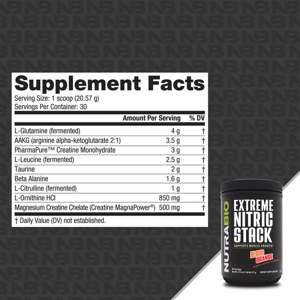 Extreme Nitric Stack - Blood Orange - 1.36 LB (NutraBio)