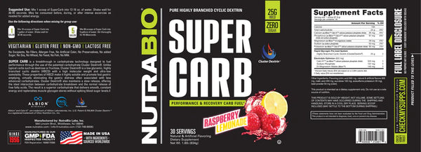 Super Carb - Raspberry Lemonade - 1.8 LB (NutraBio)