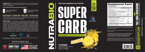 Super Carb - Pineapple - 1.9 LB (NutraBio)