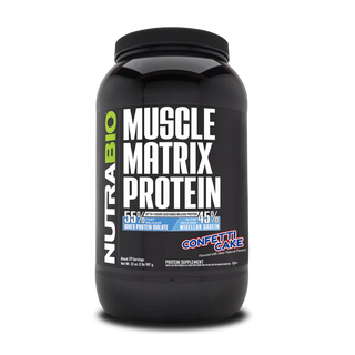 Muscle Matrix Protein - 2 LB - Confetti Cake (NutraBio)