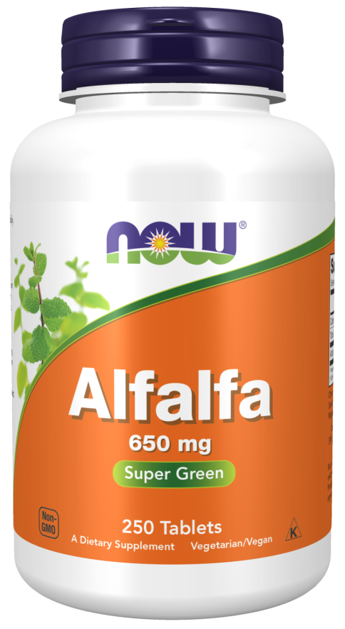 Alfalfa 650mg - 500 Tablets (Now Foods)