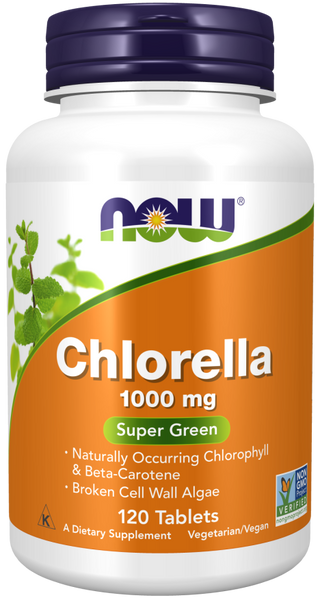 Chlorella 1000mg Supergreen - 120 Tablets (NowFoods)