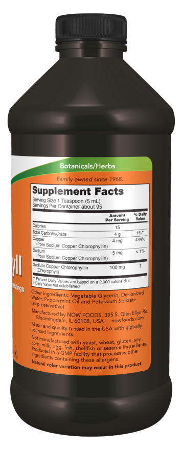 Liquid Chlorophyll Internal Deodorizer - 16 FL OZ (Now Foods)