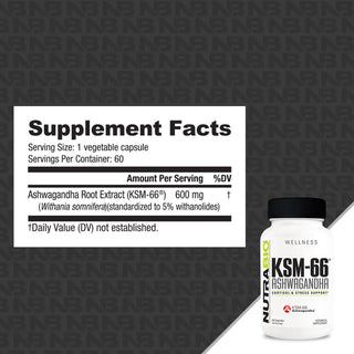 KSM-66 Ashwagandha - 60 Capsules (NutraBio)