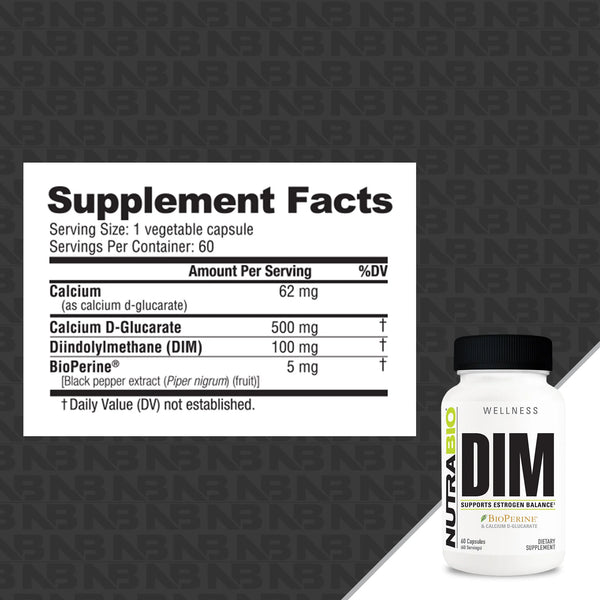 DIM - 60 Veggie Capsules by NutraBio