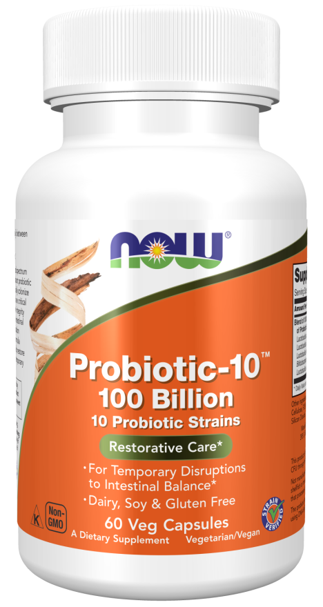 Probiotic-10 100 Billion 60 Vcaps by Now Foods