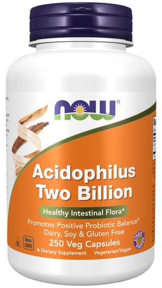 Acidophilus 2 Billion - 250 Veg Capsules (Now Foods)