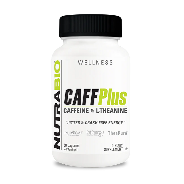 CaffPlus Caffeine & L-Theanine - 60 Vegetable Capsules (NutraBio)