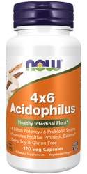 4x6 Acidophilus - 120 Veg Capsules (Now Foods)