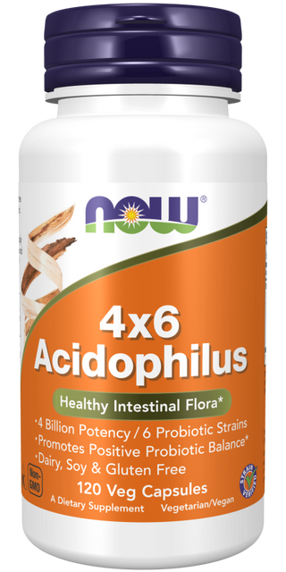 4x6 Acidophilus - 120 Veg Capsules (Now Foods)