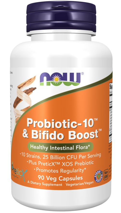 Probiotic-10™ + Bifido Boost™ 90 Vcaps by Now Foods