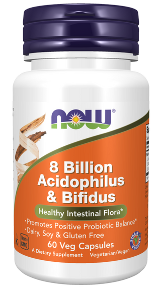 8 Billion Acidophilus & Bifidus - 60 Veg Capsules (Now Foods)