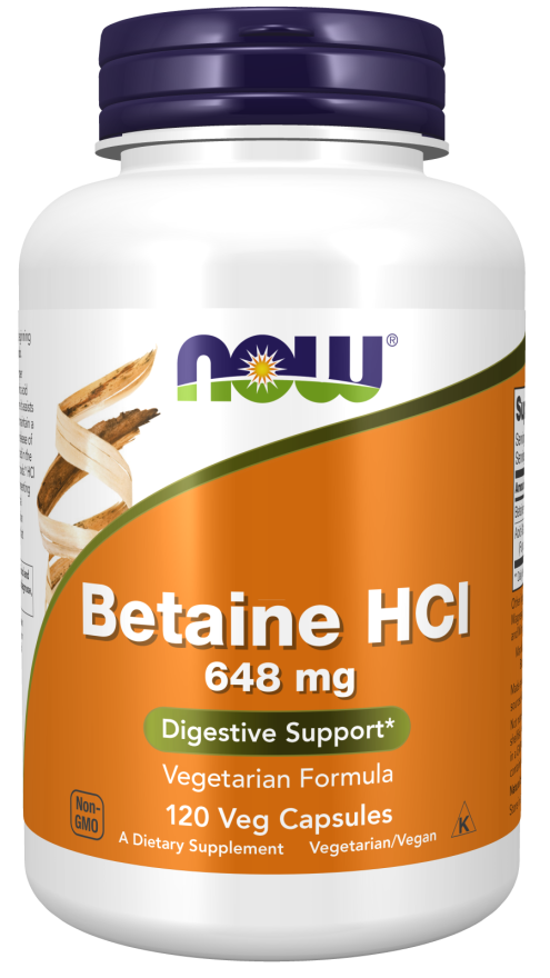 Betaine HCL 120 Vcaps by Now Foods