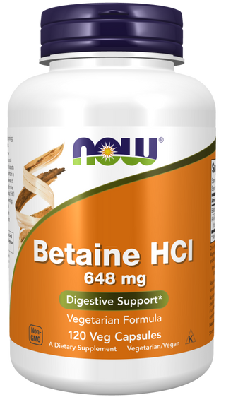 Betaine HCL 120 Vcaps by Now Foods