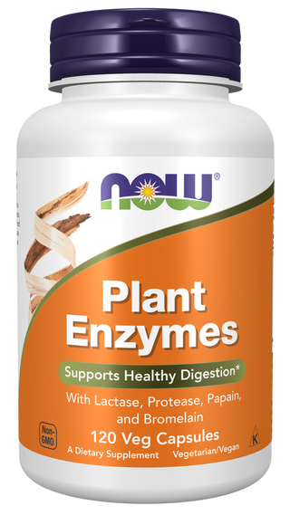 Plant Enzymes - 120 Veg Capsules (NOW Foods)