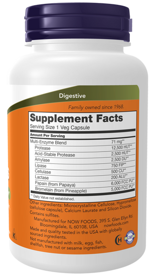 Plant Enzymes - 120 Veg Capsules (NOW Foods)