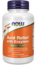 Acid Relief Chew Enzymes - 60 Chewables (Now Foods)