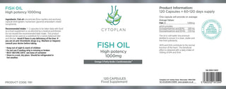 Fish Oil  1,000mg - 60 Capsules (Cytoplan)