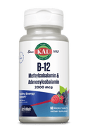 B-12 Methylcobalamin & Adenosylcobalamin 2000 mcg ActivMelt Instant Dissolve Tablets 60ct by KAL