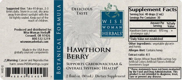 Hawthorne Solid Extract - 2 FL OZ (Wise Woman Herbals)