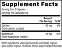 Calcium and Magnesium - 120 Capsules (Global Healing)