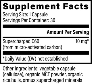 Supercharged C60 - 30 Capsules (Global Healing)