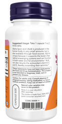 Alpha Lipoic Acid 100mg - 60 Veg Capsules (Now Foods)