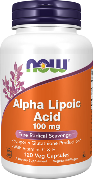 Alpha Lipoic Acid 100mg - 120 Veg Capsules (Now Foods)