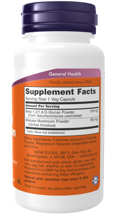 Beta-1,3/1,6-D-Glucan 100mg 90 Vcaps by Now Foods