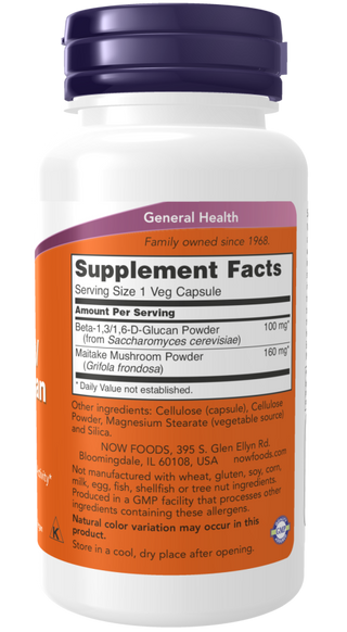 Beta-1,3/1,6-D-Glucan 100mg 90 Vcaps by Now Foods