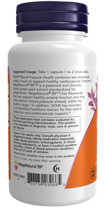 Blood Pressure Health 90 Vcaps by Now Foods