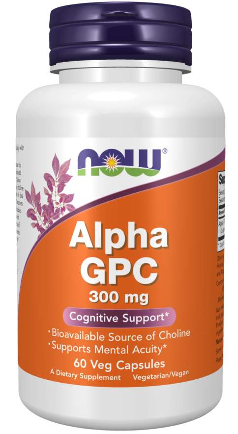 Alpha GPC 300mg - 60 Veg Capsules (Now Foods)