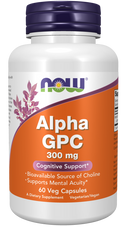 Alpha GPC 300mg - 60 Veg Capsules (Now Foods)