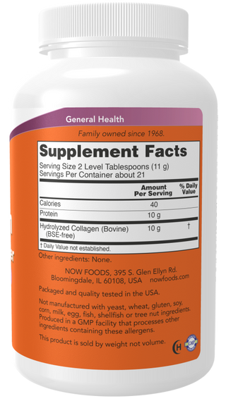 Collagen Peptides Powder 8 oz by Now Foods