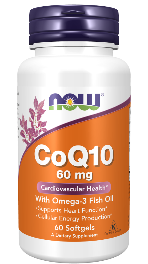 CoQ10 60mg With Omega-3 60 Sgels by Now Foods