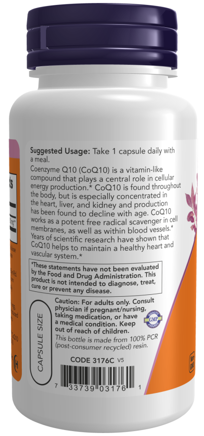 CoQ10 200mg 60 Vcaps by Now Foods