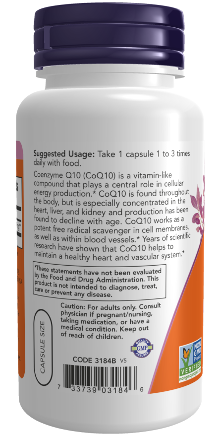 CoQ10 30mg 120 Vcaps by Now Foods