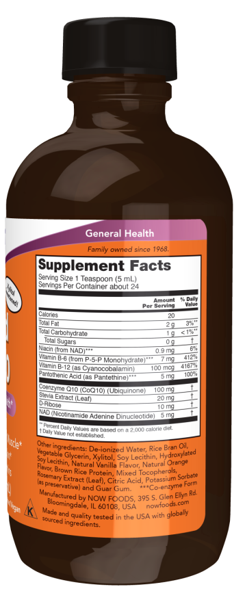 Liquid CoQ10 Orange Flavor 4 fl oz by Now Foods