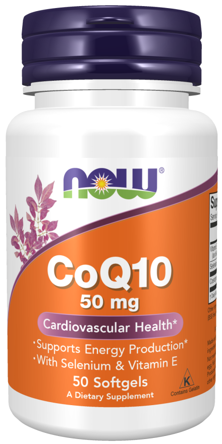 CoQ10 50mg + Vit E 50 Sgels by Now Foods