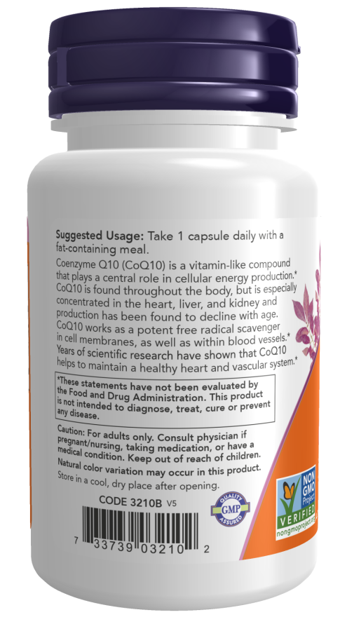 CoQ10 100mg 30 Vcaps by Now Foods