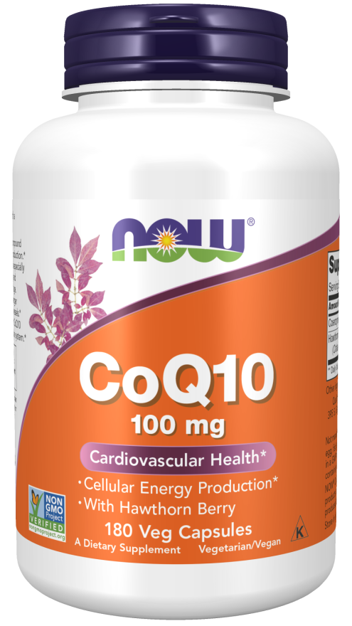 CoQ10 100mg with Hawthorn Berry 180 Vcaps by Now Foods