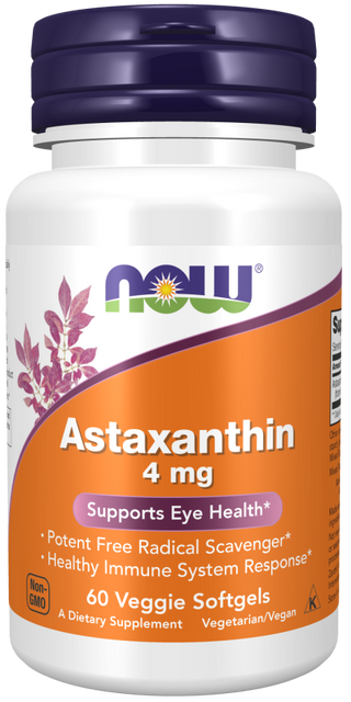 Astaxanthin 4mg - 60 veg Capsules (Now Foods)