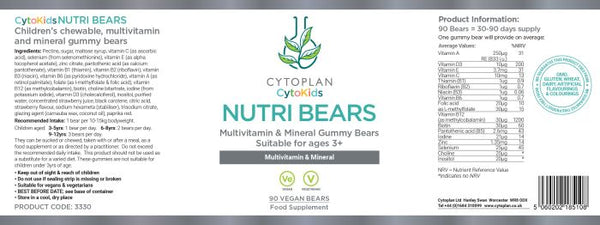 Nutri Bears Multivitamin for Kids - 90 Bears (Cytoplan)