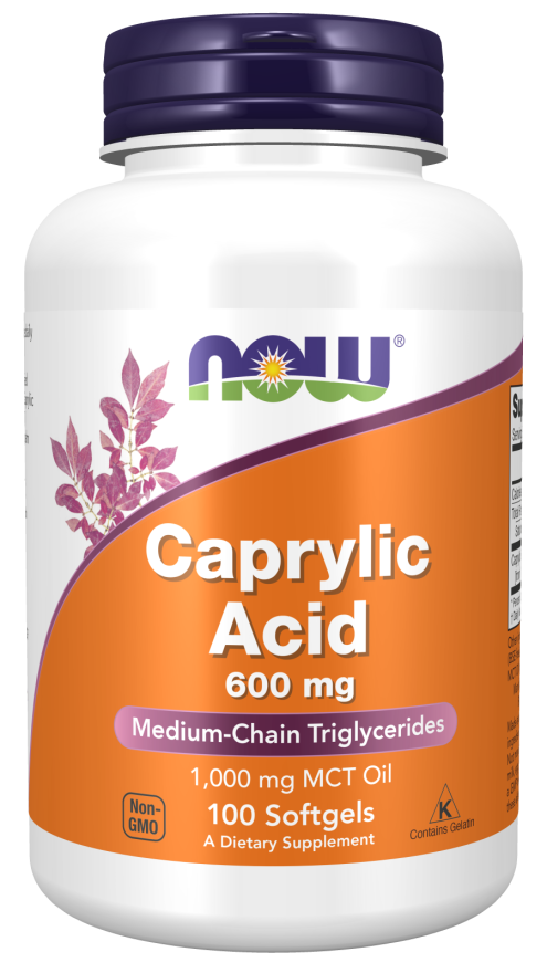 Caprylic Acid 600mg 100 Sgels by Now Foods